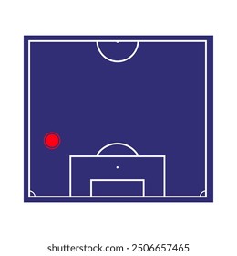 Lateral izquierdo o defensor de fútbol, posición del jugador para exploración o transferencia, posición del jugador de LB, rol de exploración, tácticas y estrategia, atleta de alineación, protección y bloqueo, Ilustración vectorial