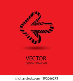 Left Black Arrow Vector. Icon arrow for your design.