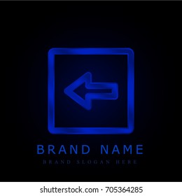 Left blue chromium metallic logo