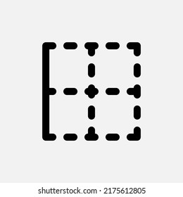 Left border icon in line style about text editor, use for website mobile app presentation