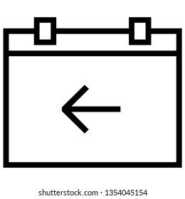 left calendar and arrow