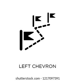 Left chevron icon. Left chevron symbol design from Maps and locations collection. Simple element vector illustration on white background.