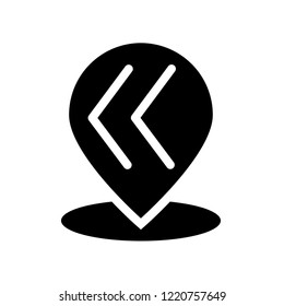 Left chevron icon. Trendy Left chevron logo concept on white background from Maps and Locations collection. Suitable for use on web apps, mobile apps and print media.