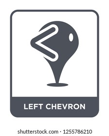 left chevron icon vector on white background, left chevron trendy filled icons from Maps and locations collection, left chevron simple element illustration