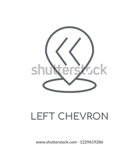 Left chevron linear icon. Modern outline Left chevron logo concept on white background from Maps and Locations collection. Suitable for use on web apps, mobile apps and print media.
