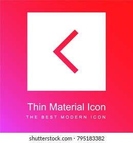 Left chevron red and pink gradient material white icon minimal design