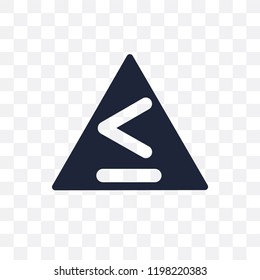 Left chevron transparent icon. Left chevron symbol design from Maps and locations collection. Simple element vector illustration on transparent background.