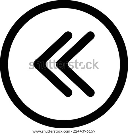 Left chevron vector icon for printing, mobile and web applications.