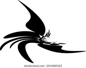 The left corner frame is made of modified globules or drops of different sizes, twisted in the center. For logos, trademarks, emblems. Vector. Space for copying text.