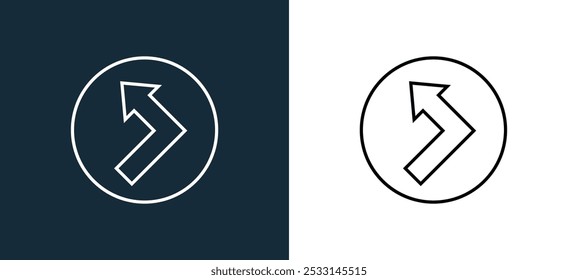 Symbol in der linken Ecke einzeln auf Weiß und Schwarz. linke Ecke Kontur lineares Vektorsymbol aus der Pfeilsammlung für mobile Apps, Web und ui.