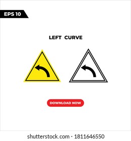 Left curve illustration vector design