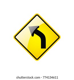 Left Curve Symbol icon on white background, Attracting attention Security First sign, Idea for,graphic,web design,EPS10.