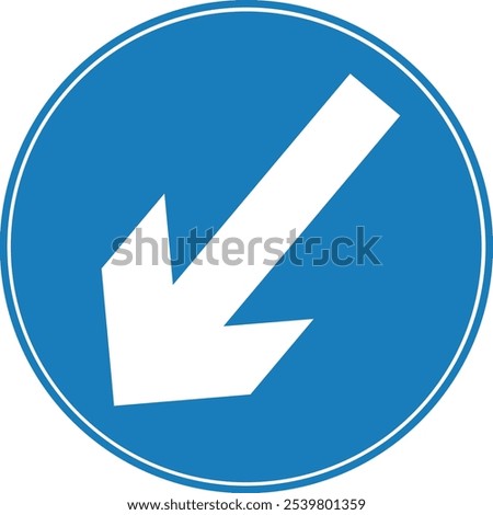 Similar – Image, Stock Photo Mandatory direction sign