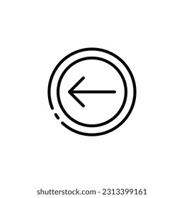 Left. Different styles, color, Left button. Vector icon.