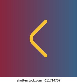 Left direction arrow icon. Line style left vector