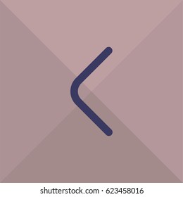 Left direction arrow icon. Line style left vector