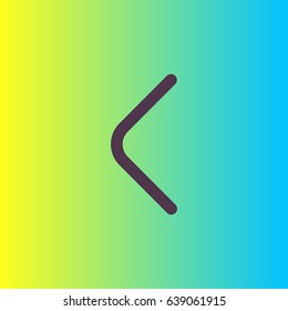 Left direction arrow icon. Line style left vector