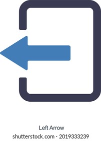 Left Direction or Arrow or Recieved Icon Concept