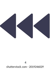 Left Direction or Arrows Icon Concept