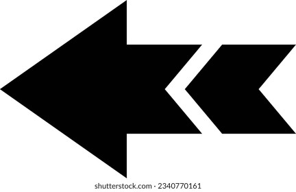 linke Richtung gekreuzter Heckpfeil Symbol