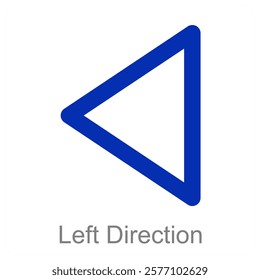 Left Direction an d arrow icon concept