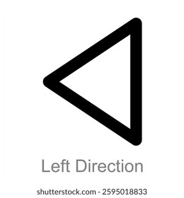 Left Direction an d arrow icon concept