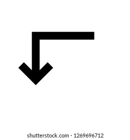 Left down arrow