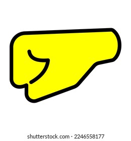 Left Facing Fist Emoji Icon Isolated Vector Illustration On White Background