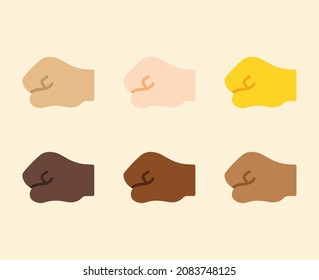 Left Facing Fist Gesture Icon. Left Facing Fist emoji. Left Facing Fist sign. All skin tone gesture emoji