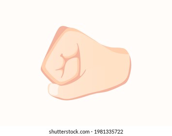 Left facing fist icon. Hand gesture emoji vector illustration
