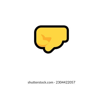 Icono del vector de borde izquierdo sobre un fondo blanco. Ilustración del emoticono de la mano del puño. Emoticono vectorial de primera mano aislado