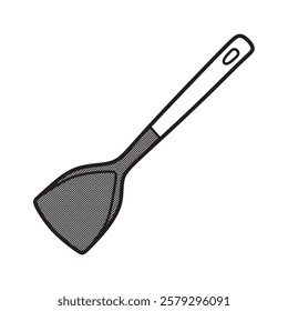 left facing spatula vector black and white