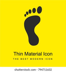 Left footprint bright yellow material minimal icon or logo design