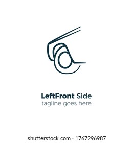 left front side car logo design vector illustration