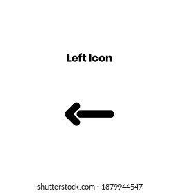 left glyph Icon. arrows vector illustration on white background