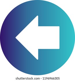 left Gradient Glyph Circle Icon 