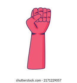 left hand fist up icon
