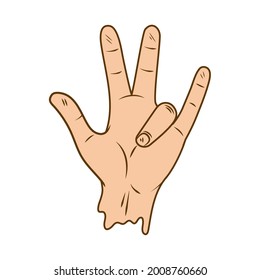 left hand flat style icon