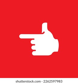 Left hand gesture icon, common graphic resources, vector illustration.