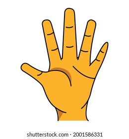 left hand human open icon