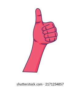 left hand like isolated icon