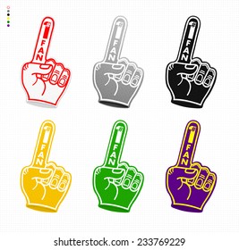 Left Hand Number One Fan Foam Fingers Cheer Leading 