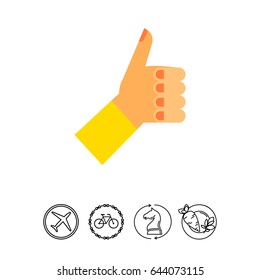 Left Hand with Thumb Up Icon