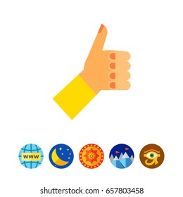 Left Hand with Thumb Up Icon