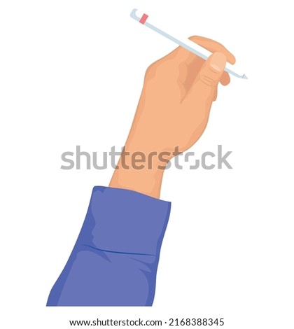 left hand writing with pen icon