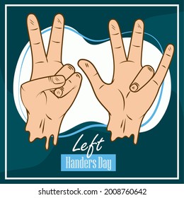 left handers day card layout