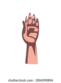 manos izquierdistas día a mano aisladas
