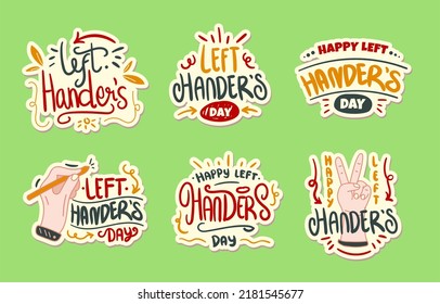 Left Hander's Day Illustration Vector Graphics Of left handwriting Perfect For day