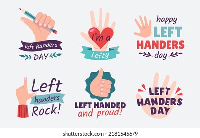 Left Hander's Day Illustration Vector Graphics Of left handwriting Perfect For day