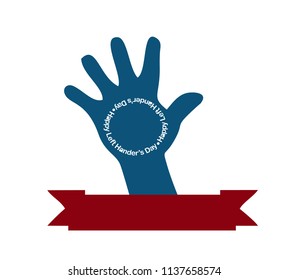 left handers day logo